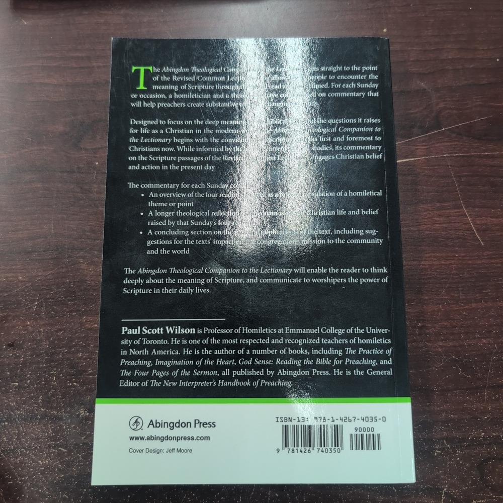 Abingdon Theological Companion to the Lectionary Preaching Year A Paul S. Wilson - Picture 2 of 3